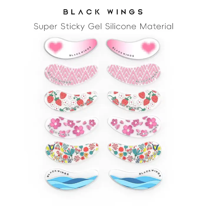 Blackwings 6 paires de patchs pour les yeux en silicone conviennent aux cernes et au masque pour les