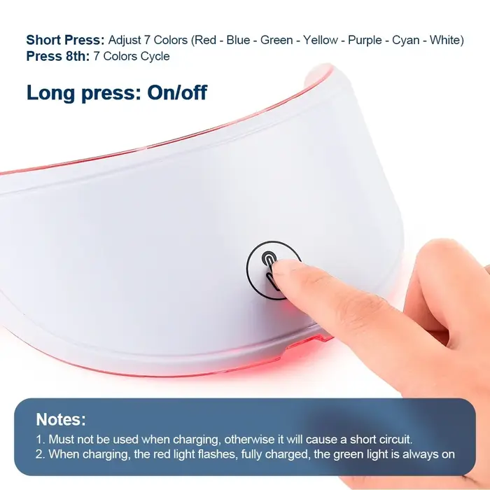 Masque facial et cou LED