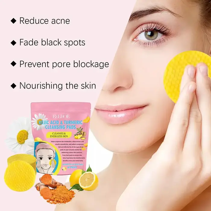 Coussinets nettoyants exfoliants pour le visage