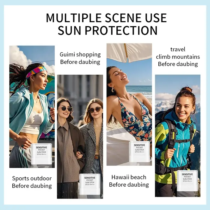 Stick solaire de poche mini - Version anglaise SPF50+