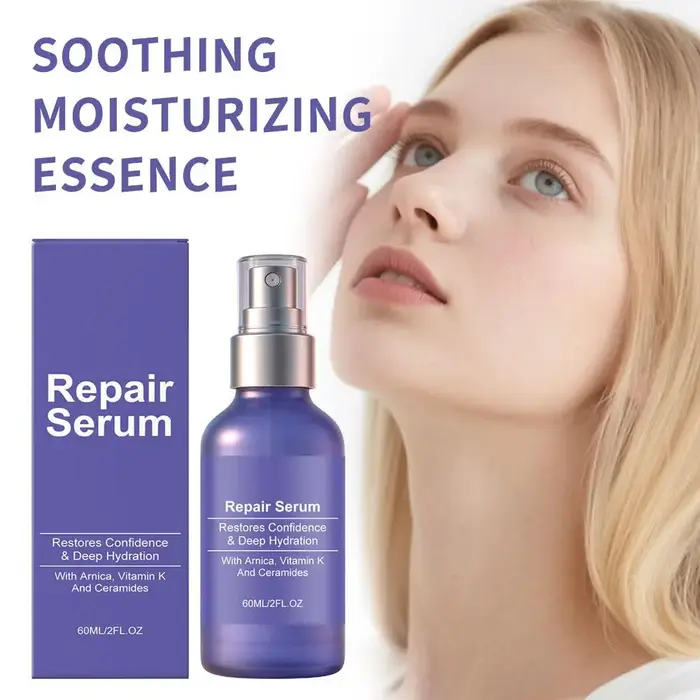 Sérum Réparateur Visage aux Céramides Hydratation Intense Réparation de la Barrière Cutanée Atténue les Taches Brunes Illumine les Peaux Ternes Essence Hydratante