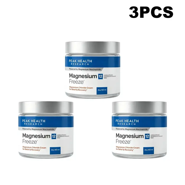 Crème Hydratante Magnésium 12 60ml par Peak Health Research Hydrate en profondeur, apaise la peau, crème apaisante pour le corps.