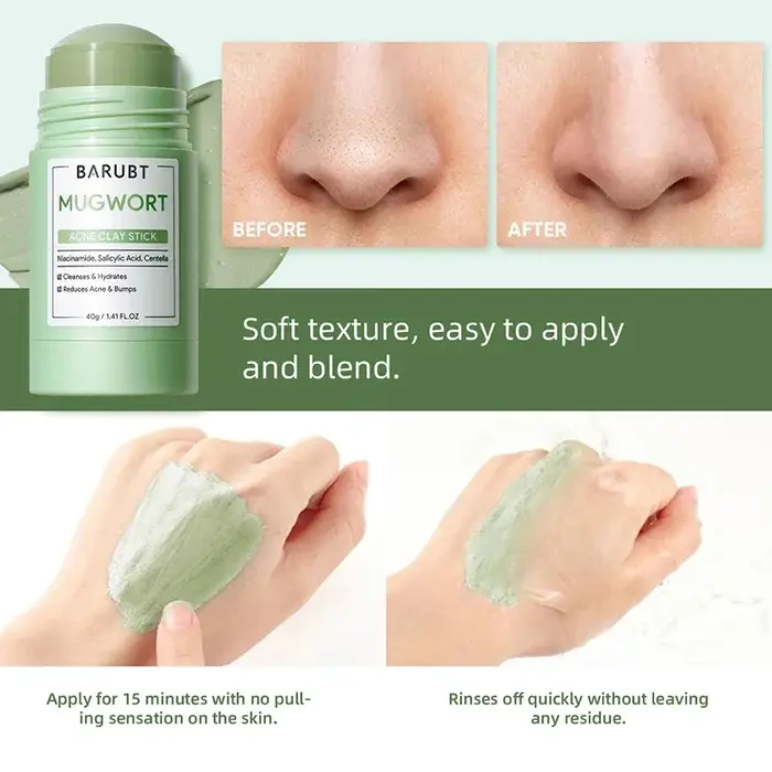 Masque Nettoyant au Mugwort Volcanique d'Alaska en Stick – Réduit les Pores