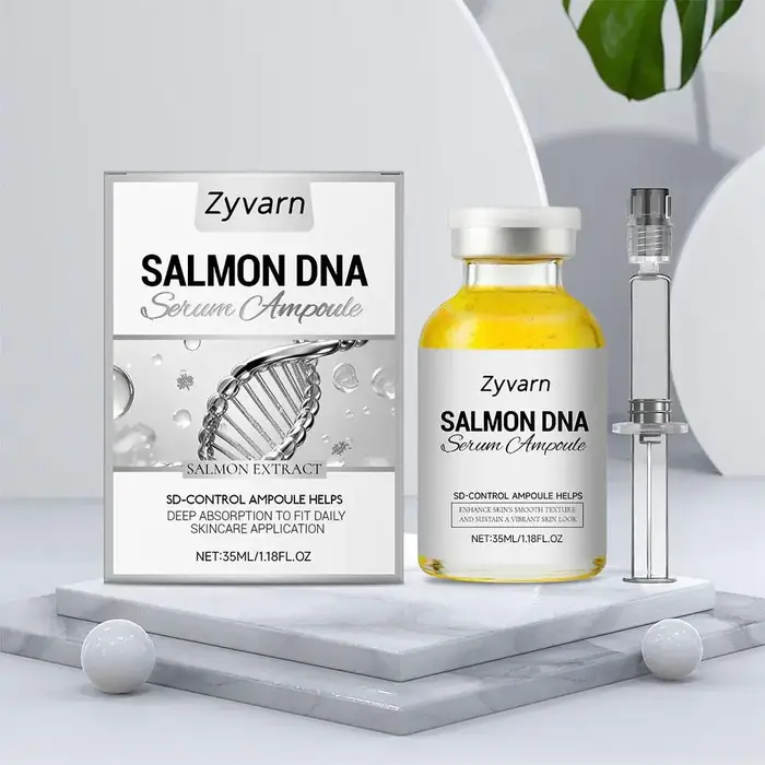 2/1pcs Sérum Ampoule Hydratant Visage ADN de Saumon, Essence PDRN Soin Quotidien Hydratation Profonde Peau Éclatante Apaisante