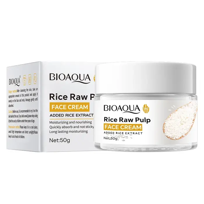 Purée de riz crème pour le visage hydratante blanchissante