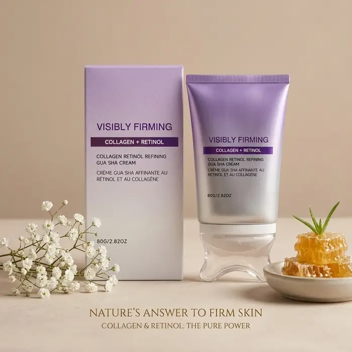 Crème raffermissante pour le visage avec applicateur masseur
