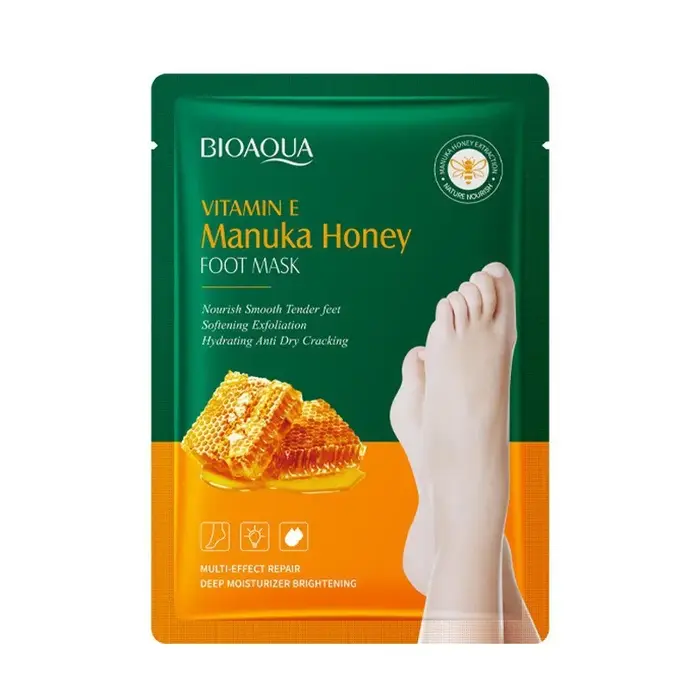 Masque pour les pieds à la vitamine E, au miel de Manuka, nourrissant, hydratant longue durée, exfol