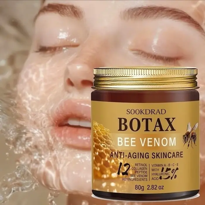 Crème au venin d'abeille, collagène, 15% d'acide hyaluronique, hydratante, visage et cou, unisexe, t