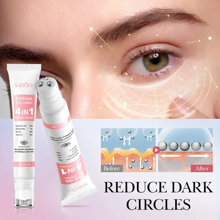 SADOER 4in1 crème hydratante à rouler pour les yeux Anti cernes sacs