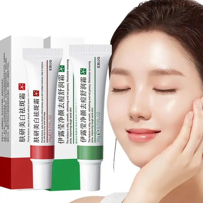 Duo de soins de la peau EBUG - Crème éclaircissante pour les taches brunes 20g +