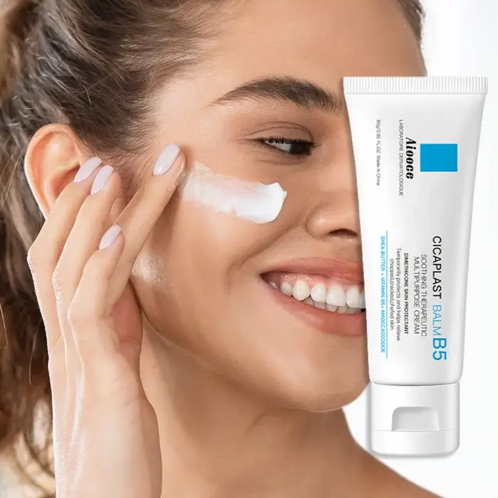 Crème réparatrice de barrière à la vitamine B5 80g, hydratant à la nicotinamide, soulage les rougeurs sèches et sensibles, non irritant, soin du visage quotidien