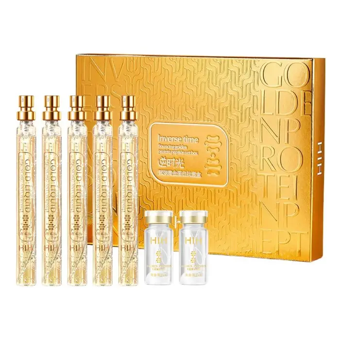 Kit de sérum liftant au collagène or 24K HIH – Fils de protéines de soie absorbables pour un effet a