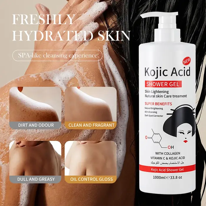 Gel douche à l'acide kojique