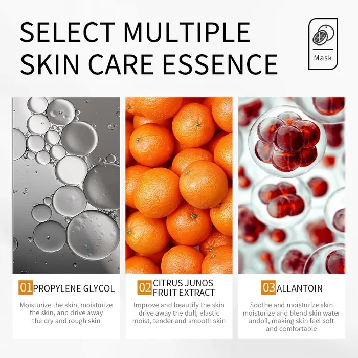 Masque facial à la vitamine C