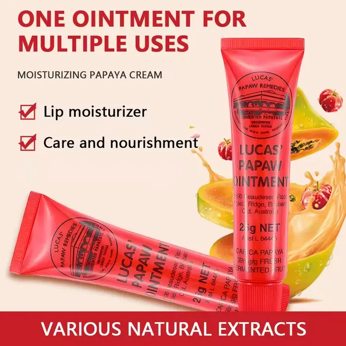 Soins du visage Lucas Papaw pommade baume rouge à lèvres hydratant Anti séchage multifonctionnel
