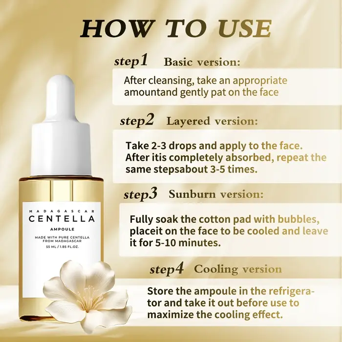 Sérum Madagascar Centella Asiatica 55 ml - Formule apaisante pour peaux sensibles avec la lutte contre l'acné
