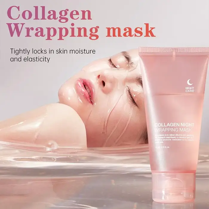 Masque facial de nuit au collagène hydrolysé