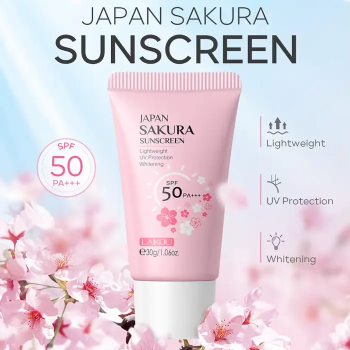 Sakura-Crème Solaire éventuelles F50 Hydratante UV