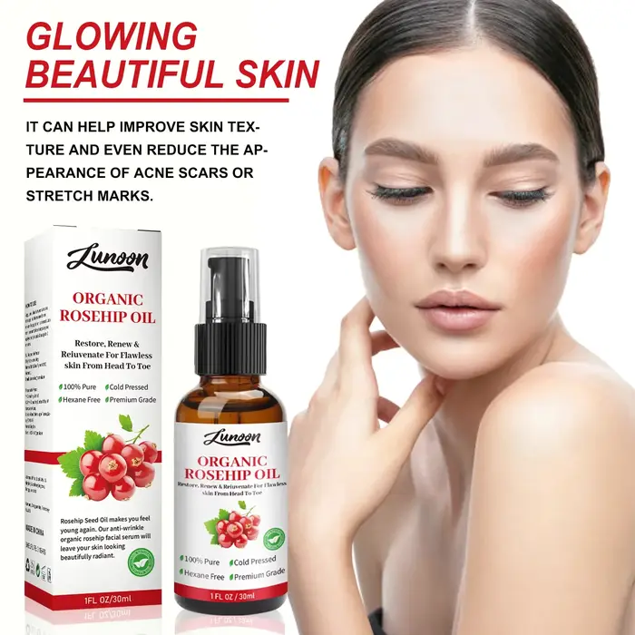 Huile Essentielle de Rose Musquée pour le Visage et le Corps – Soin Hydratant Anti-Dessèchement, Éclaircissant et Huile de Massage Hydratante