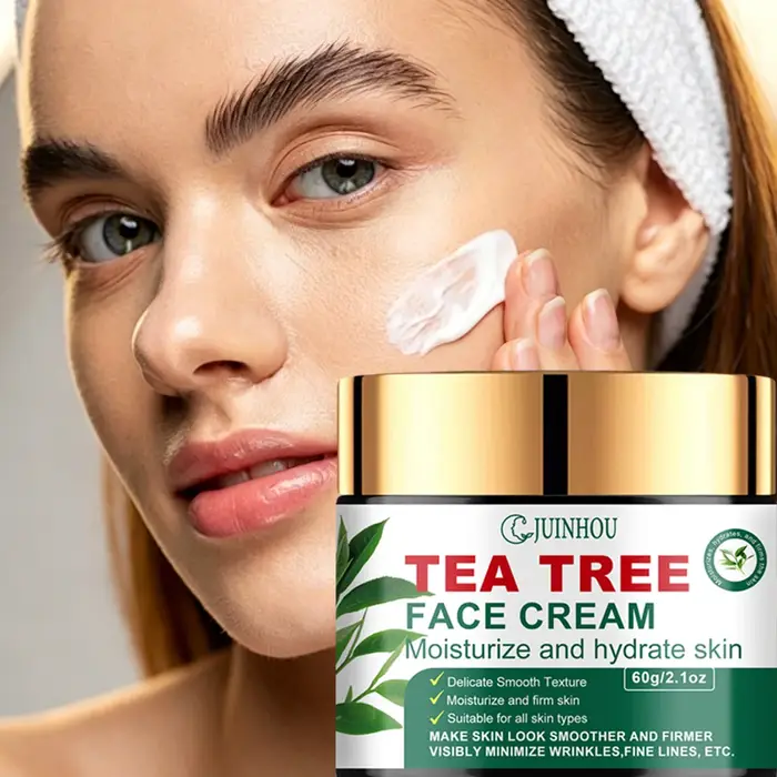 Crème hydratante pour le visage JUINHOU à l'huile d'arbre à thé