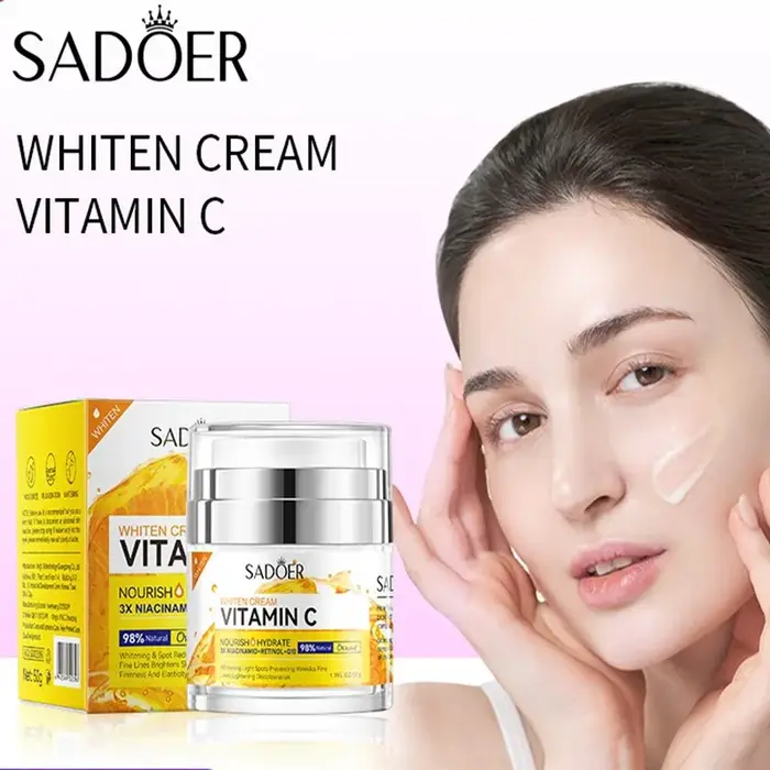 SADOER vitamine C collagène crème pour le visage Anti-rides hydratant blanchissant