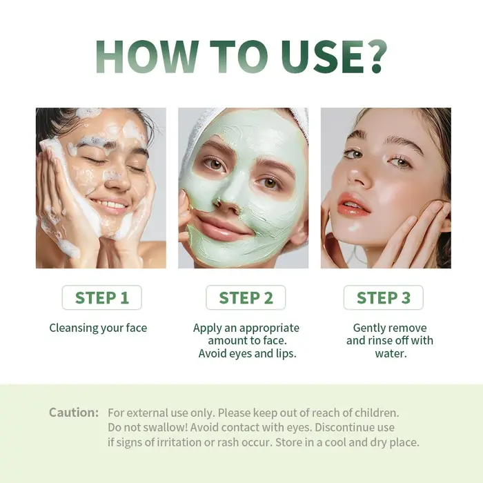 Masque Nettoyant Visage 40g à l'Extrait de Thé Vert – Stick