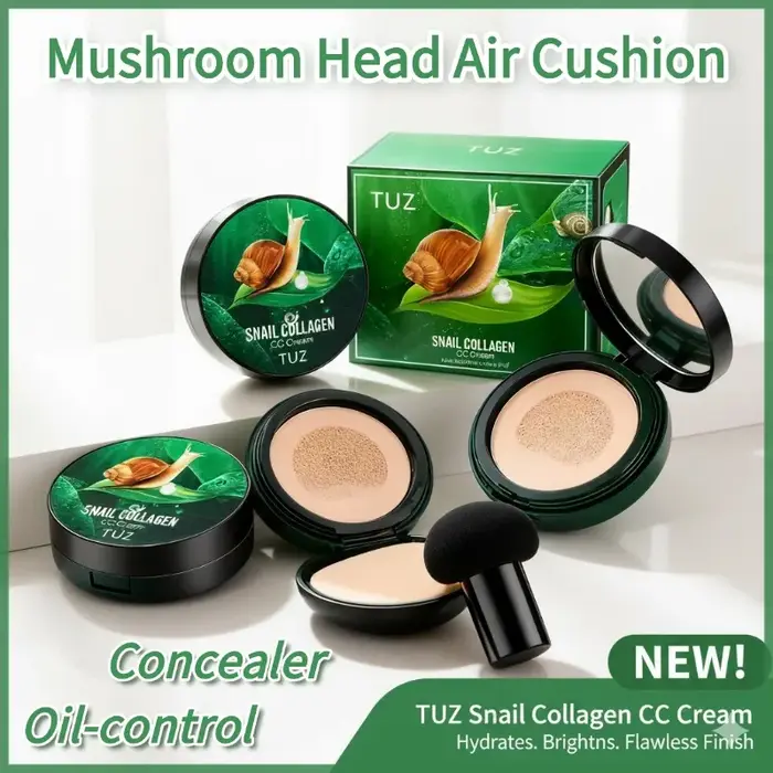 Coussin d'air tête de champignon CC crème fond de teint hydratant correcteur blanchissant contrôle du sébum Base pour le visage maquillage cosmétiques