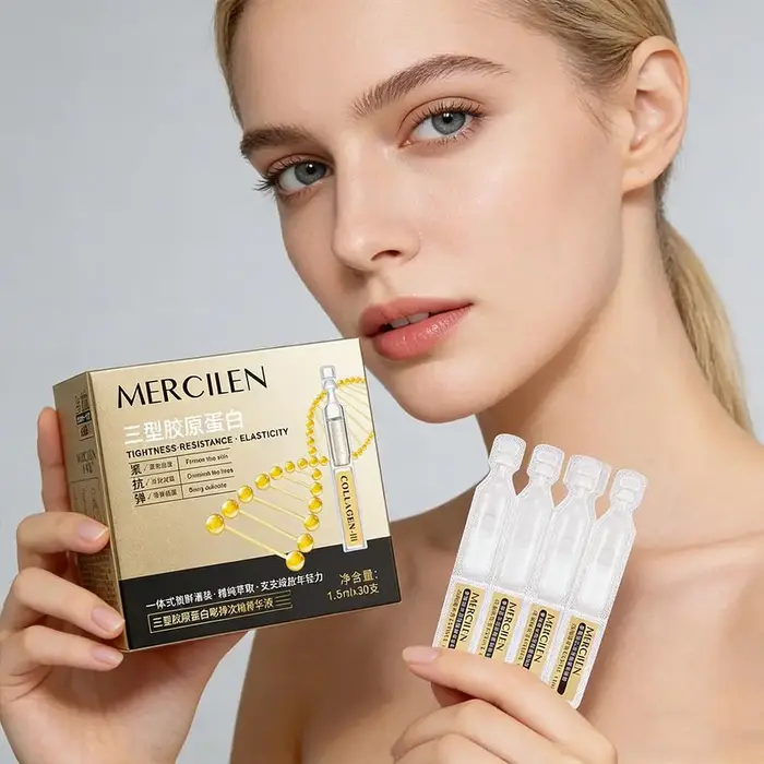 1BOX Mercilen Collagène Anti-rides Essence Raffermissante Hydratante Sérum Visage Hydratant