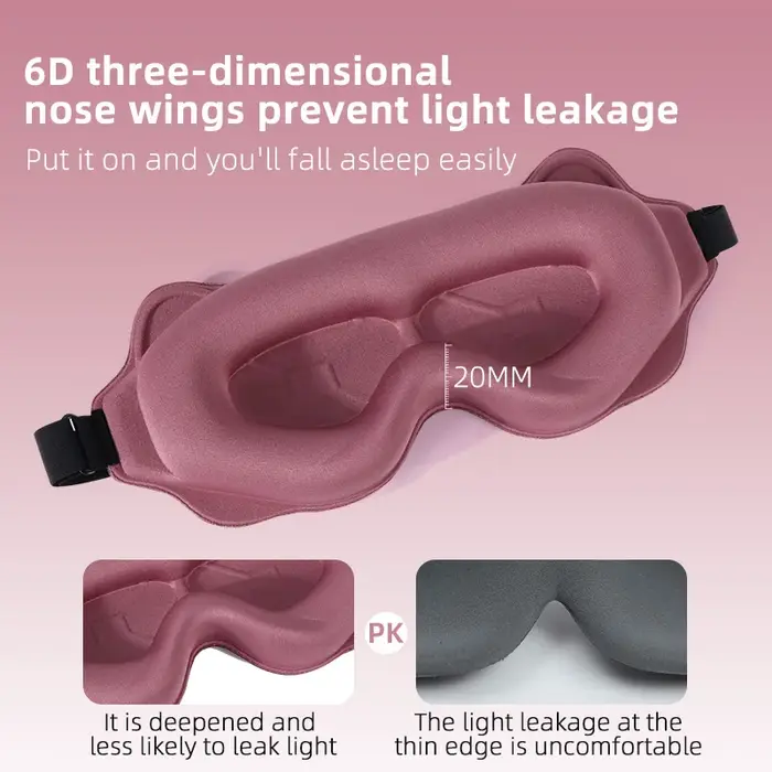 Masque de sommeil 3D de voyage