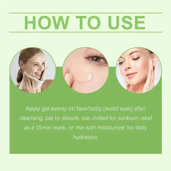 Gel exfoliant à l'aloe vera pour le visage