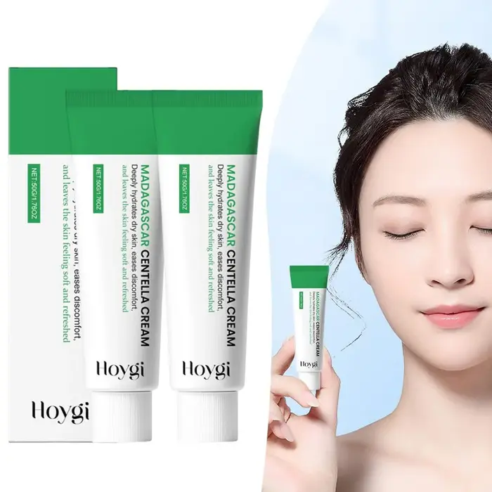Crème Hydratante Apaisante à la Centella Asiatica, Absorption Rapide, Non Graisseuse, Hydratant Visage pour Soulager les Rougeurs, Soin de la Peau