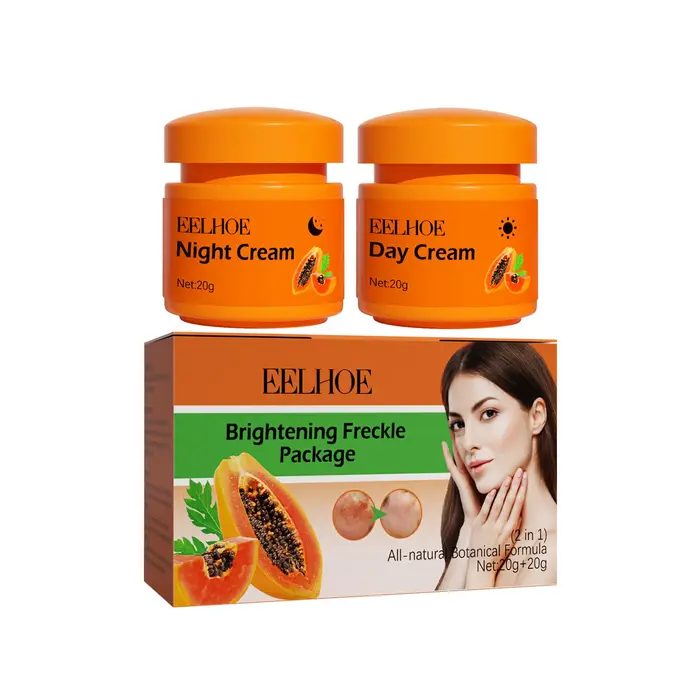 Crème blanchissante pour le visage, taches de rousseur, papaye jour nuit, correcteur de taches solai