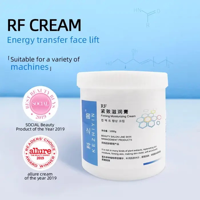 Crème conductrice RF 1000ml | Gel hydratant raffermissant pour appareils RF et amincissants | Transfert d'énergie pour