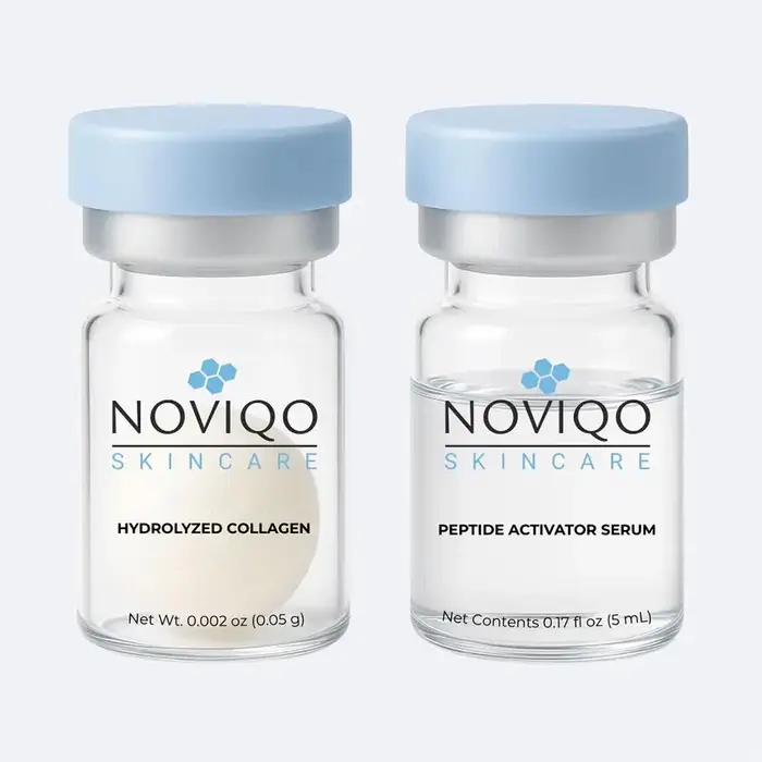 NOVIQO Sérum Visage au Collagène de Soie Anti-rides Anti-âge Liftant Raffermissant Atténue les Ridules Hydratant Éclaircissant Soin de la Peau