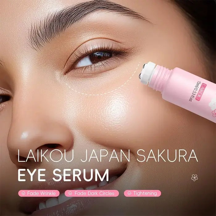 Crème raffermissante pour les yeux LAIKOU Sakura avec bille roulante