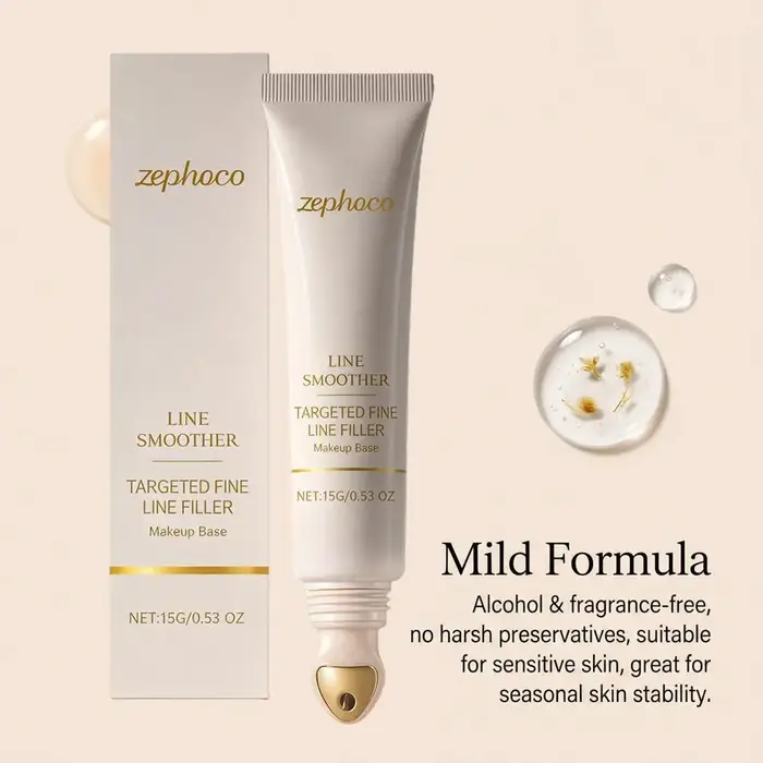 Zephoco Crème Anti-Rides Instantanée 15g 1/2/3 PCS Lissant Rides Fines Base de Teint Effet Flou Pores Soin Visage Liquide