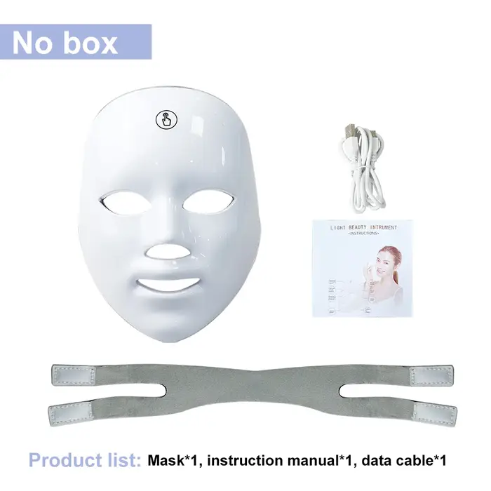 7 couleurs lumière masque LED Photon soins de la peau du visage beauté réparation