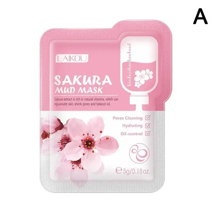 Masque de boue Sakura, nourrissant, nettoyage en profondeur, produit coréen de soins de la peau, hyd