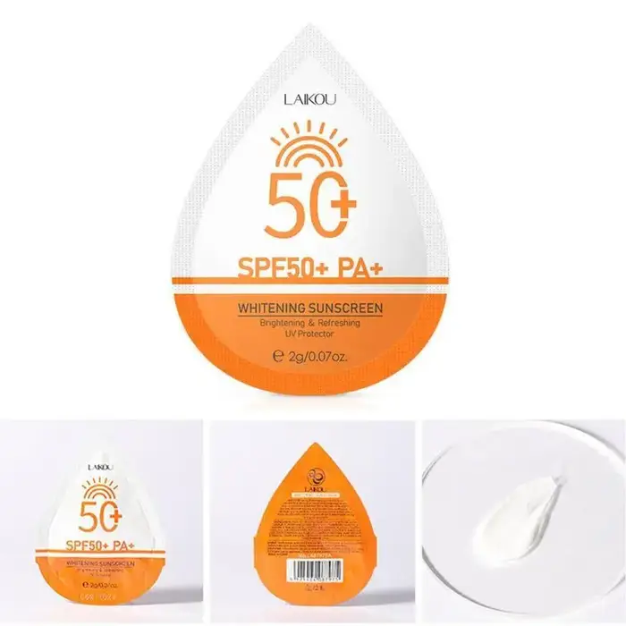 20/30/40/50/100 pièces Mini crème solaire taille de voyage imperméable à l'eau anti-transpiration SPF50 + écrans