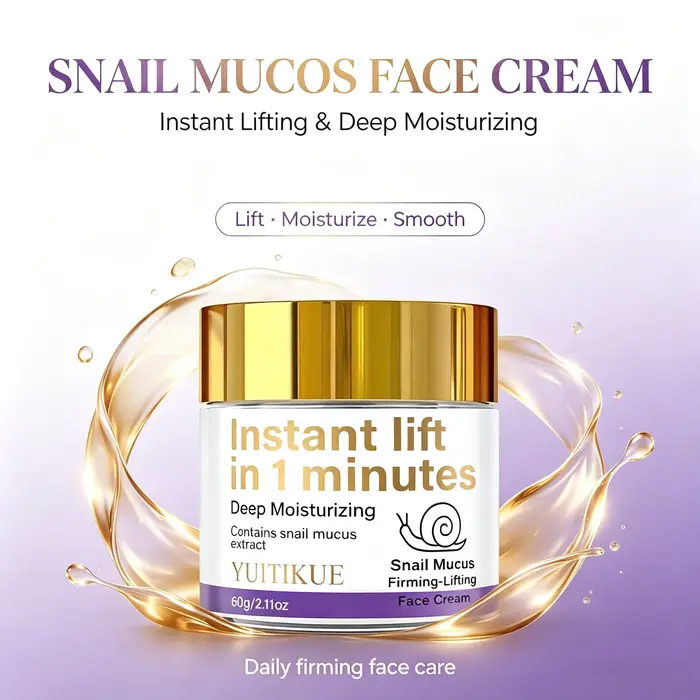 YUITIKUE Crème Visage Lifting Instantané 60g - 1 Min Mucin d'escargot raffermissant