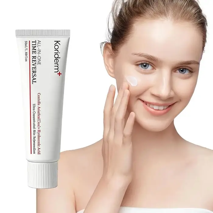 Crème tout-en-un Koriderm Time Reversal, Cica, acide hyaluronique, hydratante, anti-âge, blanchissante, réparatrice, raffermissante, crème pour les yeux, soin de la peau