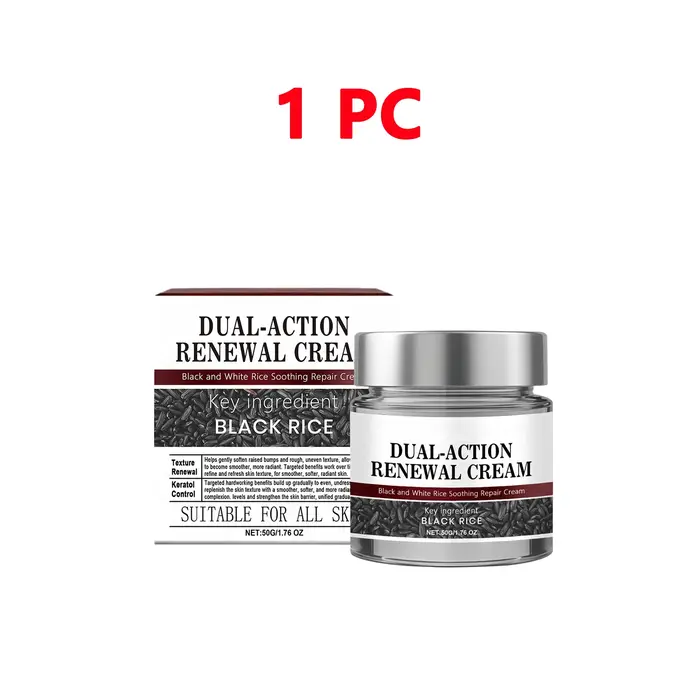 Crème réparatrice apaisante à double action au riz noir Keratin Erase pour le visage et le corps, am