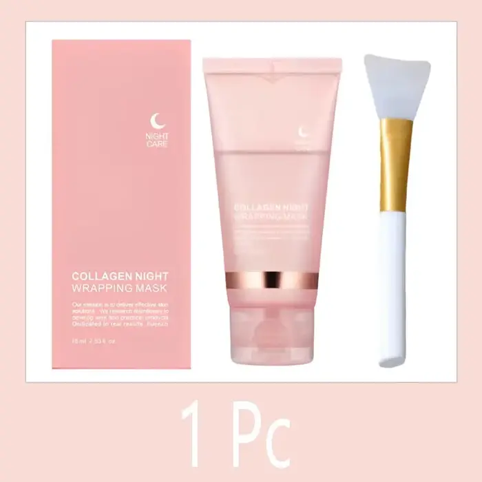Ensemble masque et brosse pour le visage au collagène