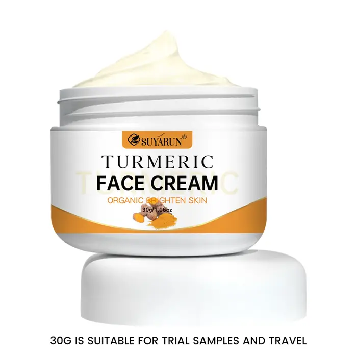 SUYARUN Crème pour le visage au curcuma – Anti-âge et éclaircissante, hydratant sans huile pour peau