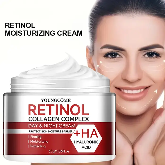 Crème hydratante de soin du visage au collagène au rétinol