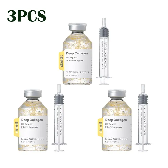 Ensemble de liquide d'essence d'ampoule de collagène-Type d'aiguille raffermissant Anti-rides ligne Sculpture soins de la peau sérum réparateur hydratant