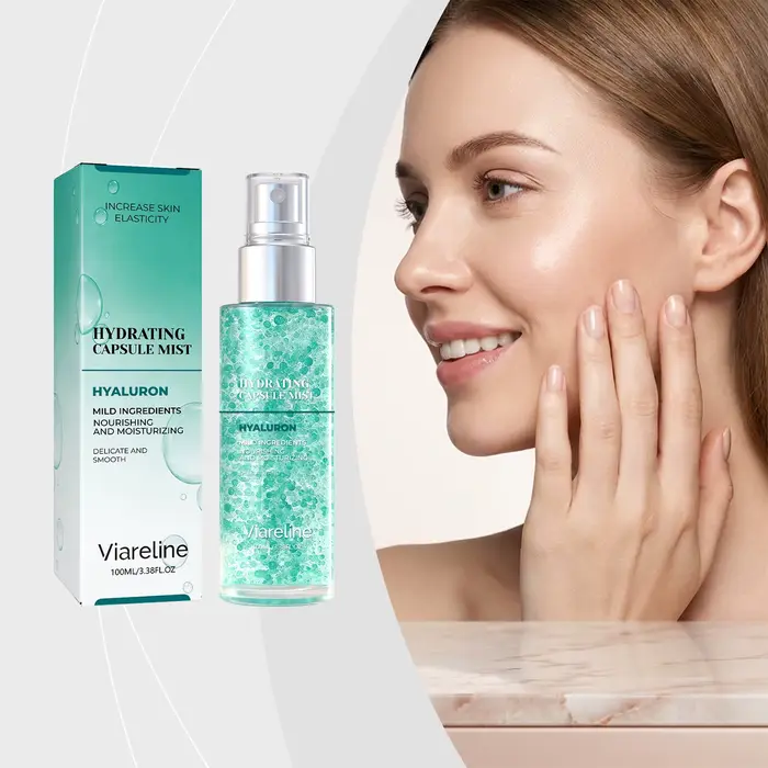 Huile Essentielle Corporelle Viareline Hydratante Non Collante Soulage la Sécheresse Adoucit la Peau Rugueuse Délicate Éclaircissante Nourrissante Spray Hydratant