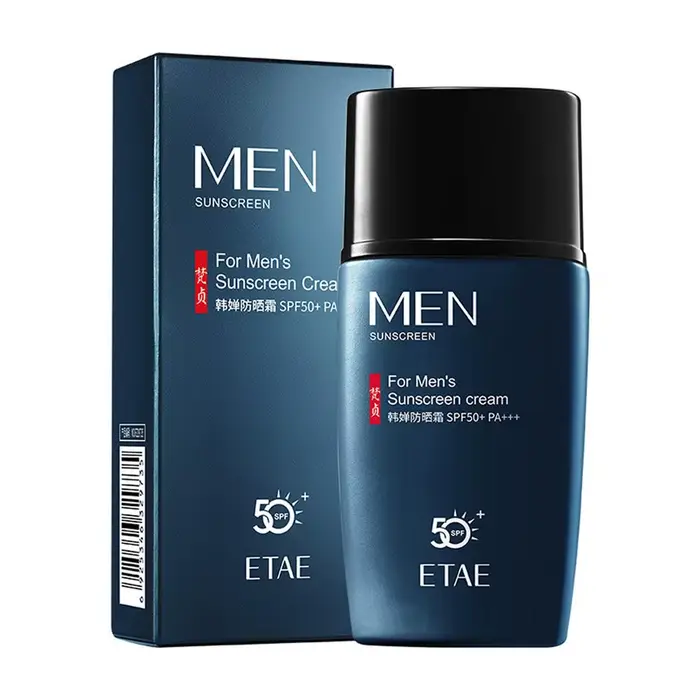 Crème solaire SPF 50 pour le visage pour hommes, hydratant facial avec protection solaire, lotion so