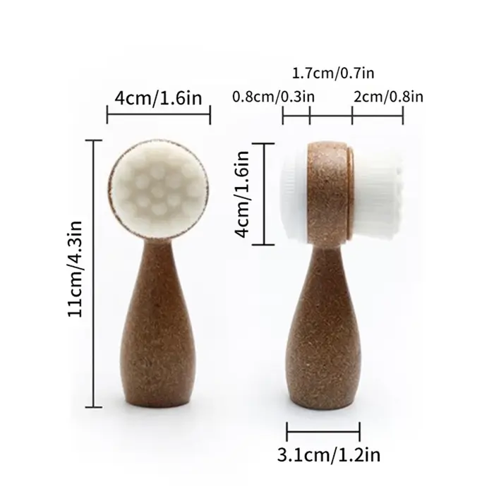 Facial Brush Double Sided Facial Cleanser Blackhead Removing Pore Cleaner Exfoliating Facial BrushCo