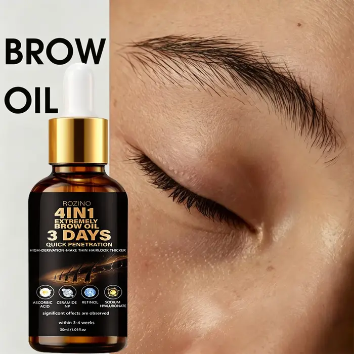 Sérum hydratant extrême quatre-en-un pour sourcils et cils, 30 ml, nourrit instantanément les sourcils et les cils, les rend plus longs et plus recourbés, améliore considérablement l'épaisseur et la c